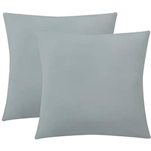 Jaotto Federe Cuscini Divano 45x45 cm, Copricuscino Divano Elasticizzato Decorativi Set di 2, Cuscino da Divano Lavabile, Fodere Letto Decorative per Casa Auto Divano(Grigio Fumo)