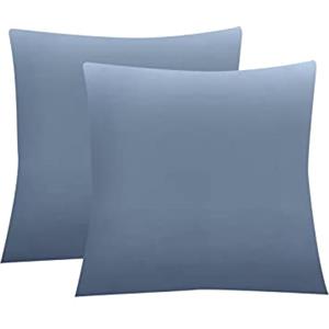 Jaotto Federe Confezione da 2 Federe Cuscini Divano Decorativi Fodere Quadrati Spandex 45x45cm Cuscino Copricuscini per Soggiorno Camera da Letto Casa,Grigio Blu