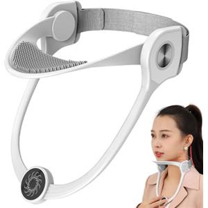 Temeemeg Correttore posturale per collo con supporto per il mento Tutore per collo ergonomico pieghevole per PC con cuscinetto in TPU per alleviare il dolore e l'affaticamento per studenti, impiegati.