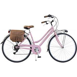 Via Veneto by Canellini Bicicletta Bici Citybike CTB Donna Vintage Retro Via Veneto Acciaio Rosa Taglia 46