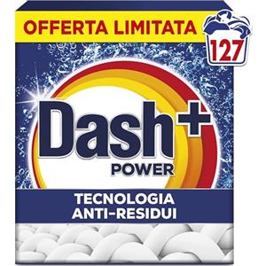 Dash Detersivo Lavatrice Per Bucato In Polvere, 127 Lavaggi, Tecnologia Anti Residui, Rimuove le Macchie, Efficace anche a Freddo e in Cicli Brevi