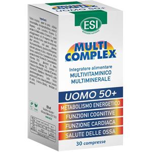 ESI Esi Multicomplex Uomo 50 - Integratore con 12 Vitamine e 10 Minerali per Uomini oltre i 50 Anni - 30 Compresse