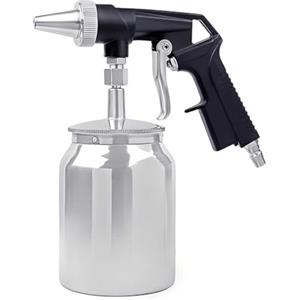 XJJAUGKLY Pistola per sabbiatura ad aria compressa pressione di esercizio 6,2 bar, sabbiatrice portatile Sandblaster 1000 Cc capacità vaso in alluminio sabbiatura pistola per lucidatura, levigatura, rimozione