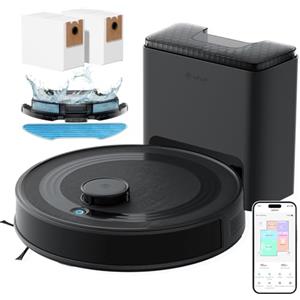 Lefant M2 Plus Robot Aspirapolvere Lavapavimenti con Mappatura, Navigazione Laser dToF +Ostacoli PSD, 6000Pa, Stazione di Raccolta 2,5L, Pulizia Personalizzata, WiFi/App/Alexa