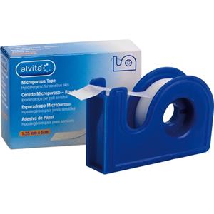 ALVITA Cerotto Microporoso Rocchetto 1,25cm x 5m - Ipoallergenico e Pronto all'Uso
