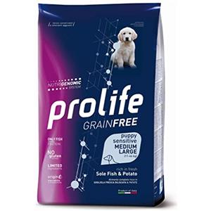PROLIFE Grain Free Sensitive Puppy Medium/Large alla Sogliola e Patate da 10 kg