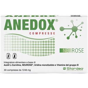 STARDEA SRL ANEDOX - Integratore Alimentare 30 Compresse da 1248 mg, Senza Glutine e Senza Lattosio, con Acetil L-Carnitina e Vitamine B