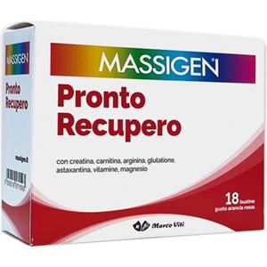 Massigen Pronto Recupero - Integratore Energetico Gusto Arancia Rossa, 18 Bustine