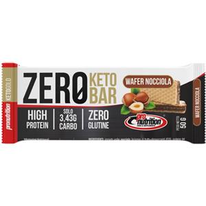 ProNutrition Zero Keto Bar 50g - Barretta Proteica Wafer e Nocciola, Basso Contenuto di Carboidrati e Zuccheri