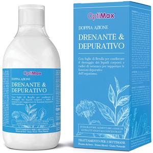 OPTIMA NATURALS Srl Optimax Drenante Depurativo | Integratore Ritenzione Idrica Detox 11 Fitocomplessi | 500ml