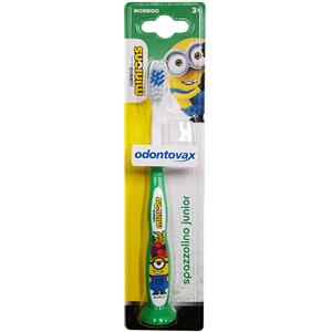 IBSA Odontovax Spazzolino Junior Minions Verde Morbido con Ventosa per Bambini 3 Anni