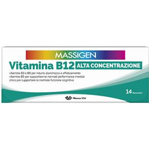 MARCO VITI SPA Massigen Dailyvit Vitamina B12 | Alta Concentrazione Stanchezza | 14 Flaconcini