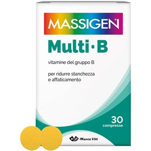 Massigen Dailyvit Multi B - Integratore Alimentare con Vitamine del Gruppo B, 30 Compresse per Ridurre Stanchezza e Affaticamento
