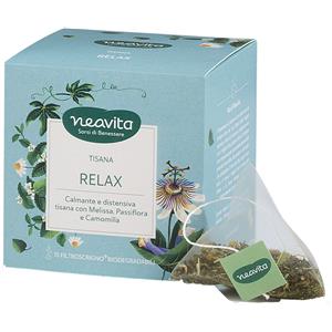 Neavita Tisana Relax - 15 Filtroscrigno Biodegradabili con Melissa, Passiflora e Camomilla