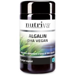 Cabassi & Giuriati Nutriva Algalin DHA Vegan - Integratore Alimentare con DHA Vegetale, 30 Softgel Vegetali per Funzione Cerebrale e Visiva