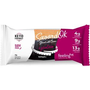 Feeling Ok Savoiardo Glassato Arancia 43 g - Biscotto Proteico Senza Zuccheri Aggiunti