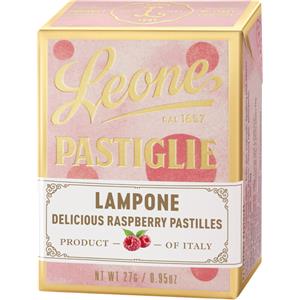 Pastiglie Leone Lampone 27g - Prodotto Vegano con Zucchero e Addensanti Naturali