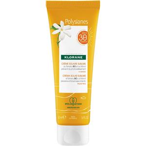 Klorane Polysianes Crema Solare Sublime Viso SPF 30 - Alta Protezione con Tamanu Bio e Monoï, 50 ml
