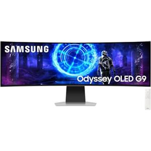 Samsung Monitor Gaming Odyssey OLED G9 (S49DG950), Curvo (1800R), 49'', 5120x1440 (DQHD), 32:9, HDR10+, QD-OLED Glare Free, 240Hz, 0,03ms (GtG), Compatibilità G-Sync, HDMI, Micro HDMI, DP, Casse