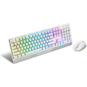 MSI Vigor GK30 Combo White tastiera Mouse incluso USB QWERTY Italiano Bianco
