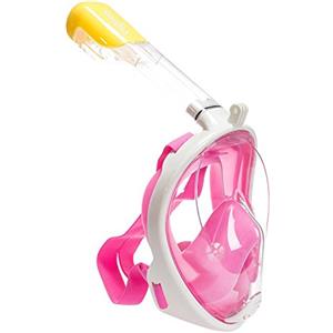 Flyboo Maschera da Snorkeling,Maschera Subacqueacon con Visuale Panoramica 180° Design Pieno Facciale e Compatibile con Videocamere Sportive Maschera per Immersioni per Adulti Bambini