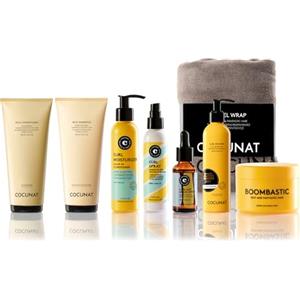 COCUNAT - Routine Ricci Definiti Shampoo, Balsamo, Siero, Spray, Leave-in, Booster, Maschera - Idratazione, Definizione e Anticrespo - Include Turbante