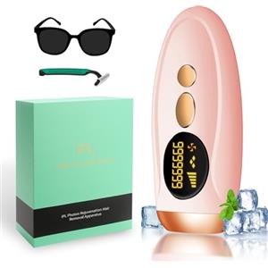 Seruno X Epilatore Luce Pulsata,IPL Epilatore Laser Peli per Donna e uomo, 5 Livelli di Energia, 990.000 Flash, adatto per Donna e Uomo Viso, Ascelle, Gambe e Corpo