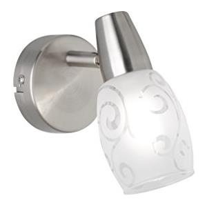 RL LIVE YOUR LIGHT Reality R80021007 Colmar Spot Singolo, E14, Diffusore in Vetro Satinato