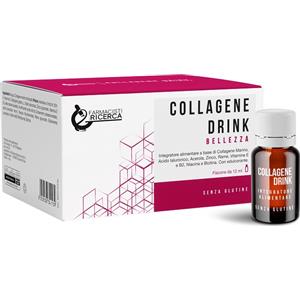 Farmacisti per la Ricerca Collagene Drink - Integratore con Collagene Marino, Acido Ialuronico e Vitamine - 20 Flaconcini