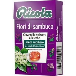 Ricola Fiori di Sambuco Caramelle Senza Zucchero 50g - Benefiche e Rinfrescanti