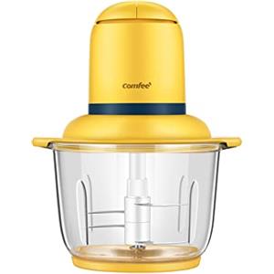 COMFEE' COMFEE MJ-FM4001W Tritatutto Elettrico da Cucina, 2 Lame, Tritatutto, 1 Velocità, Capacità 1L, 300 W, Giallo