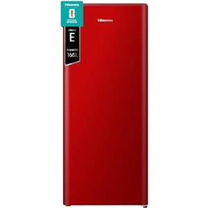 Hisense RR220D4ERE - Frigorifero monoporta con scomparto congelatore, Libera installazione, 165 L, apertura porta a destra, colore rosso