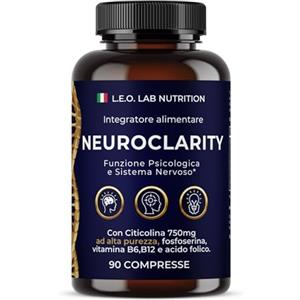 L.E.O LAB Citicolina 90Cpr 750mg di Colina con Fosfoserina, Vitamine B e Acido Folico per il Normale Metabolismo Energetico Cerebrale