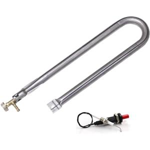 ANGELO PEGORARO Bruciatore a Gas cm 48 a U ricambio universale per barbecue pietra ollare pietra lavica piastra ghisa (BRUCIATORE GAS METANO)