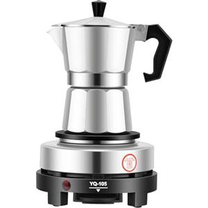 gegeweeret Caffettiera elettrica per caffè espresso a induzione, adatta a tutti i piani cottura (3 tazze)