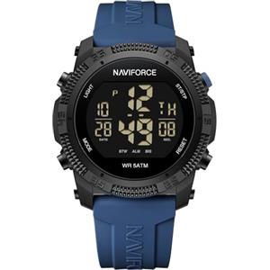 Naviforce Orologio digitale sportivo impermeabile da uomo con cronometro, allarme, cinturino in gomma, orologio da polso per donna