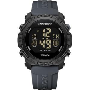 Naviforce Orologio digitale sportivo impermeabile da uomo con cronometro, allarme, cinturino in gomma, orologio da polso per donna