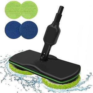 Generic Lavapavimenti elettrici senza fili e lucidatrice con microfibra e cuscinetti lucidanti per pavimenti duri