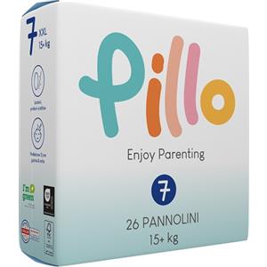 PILLO Pannolini XXL 15 kg Taglia 7 - Confezione da 26 Pezzi