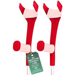 REMEDIA ONE - Set 4 Pz Imbottitura per Stampelle Ortopediche Regolabili in Silicone Medicale, Protezioni Ergonomiche Palmi e Avambracci per Stampelle
