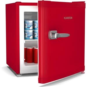 KLARSTEIN Irene Retro - Congelatore Piccolo da 31L, Frigo/Freezer Compatto, da -24 a 10 °C, Classe C, Silenzioso: 38 dB, Design Rétro, Mini Congelatore per Ambienti Piccoli