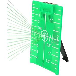 BORDSTRACT Misuratore di livello laser a linea incrociata a doppia scala con piastra target a livello laser, piastra magnetica pieghevole per carte target laser da pavimento(Verde)
