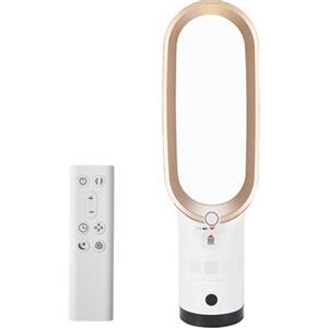 EagerMinds Ventilatore senza pale con purificatore d'aria, ventilatore a torre da 18 pollici silenzioso con telecomando, 8 velocità, oscillazione 80°, timer 8H, display LED, ventilatore senza pale per camera da