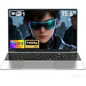 NAIKLULU 15,6 pollici Pc Portatile 2026 Processore M3-6Y30, 16 GB RAM 512 GB SSD Computer Portatile Laptop, Schermo Full HD 1920 x 1080P, Batteria 5000 mAh, Webcam integrata, Slot per scheda TF