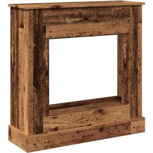 vidaXL Cornice per Camino Legno Antico 90x30x90 cm in Truciolato, cornice per caminetto, struttura per camino, decorazione camino, telaio per camino