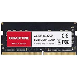 Gigastone 【DDR4 RAM Solo Notebook】GIGASTONE 8GB DDR4 3200MHz (2933MHz or 2666MHz) PC4-25600 (PC4-23400/21300) CL22 1.2V SODIMM 260pin Memoria notebook-Unbuffered Non-ECC, alte prestazioni