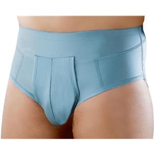 Orione Slip Contenitivo per Ernia in Cotone Azzurro Taglia 6 - Tensione Media