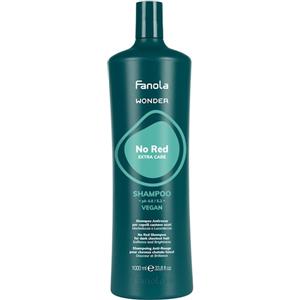 Fanola Wonder No Red Shampoo 1000 ml - Shampoo Antirosso per Capelli Scuri, SLS/SLES e Silicon Free, Vegan