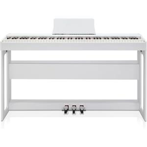 LALAHO E-Piano 88 tasti pesati, pianoforte digitale per principianti, tastiera piano con unità 3 pedali, MIDI-USB, doppio Bluetooth, altoparlanti stereo, 128 toni e ritmi, bianco