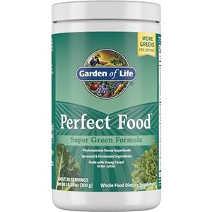 Garden of Life Perfect Food Super Green Formula - Polvere 300g per il Supporto del Sistema Immunitario